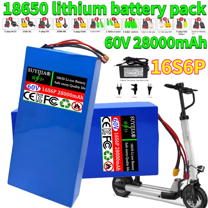 60V 30Ah Electric Scooter Battery - Novo pacote de bateria de lítio