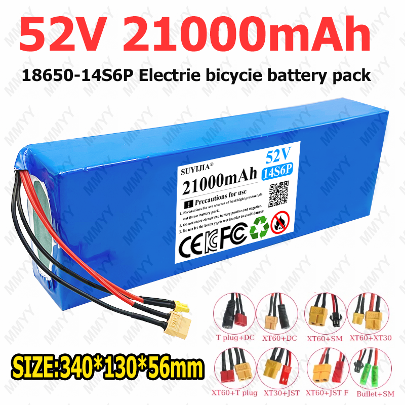60V 30Ah Electric Scooter Battery - Bateria de Lítio 52V 21Ah 14S6P