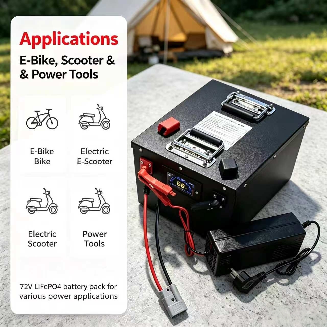 Bateria recarregável de lítio  - 72V 60Ah Lifepo4 Battery Pack avaliação e preço